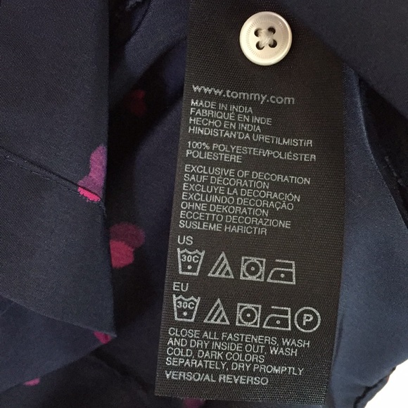 Tommy Hilfiger navy blue blouse size M - Picture 5 of 5